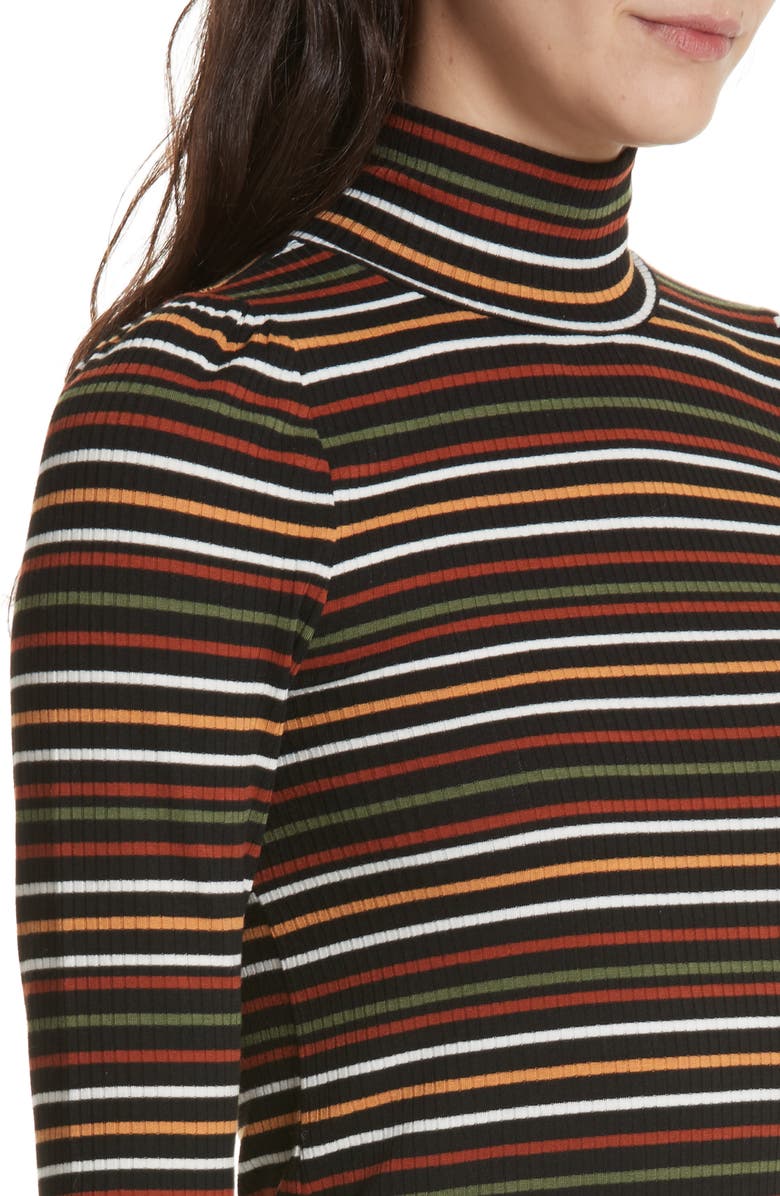 Free People I'm Cute Stripe Turtleneck Sweater, Alternate, color,
