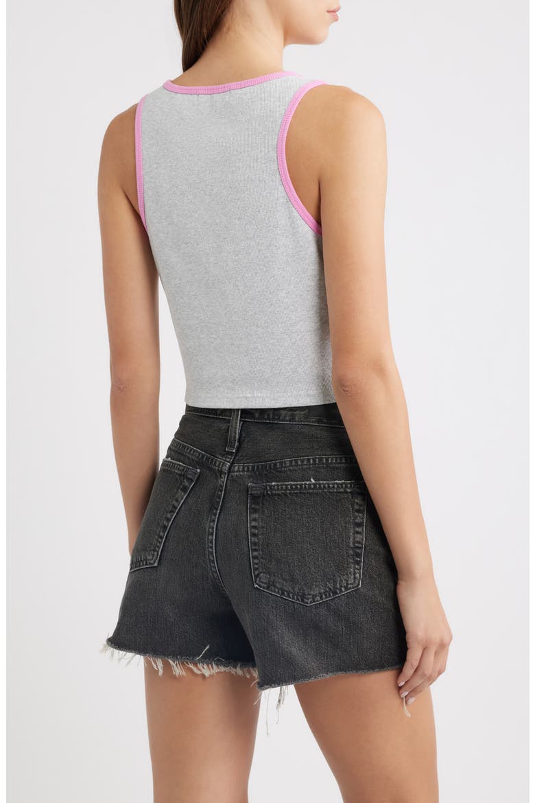Rhinestone Ribbed Ringer Tank, Alternate, color, LT HEATHER GREY BUBBLEGUM PINK