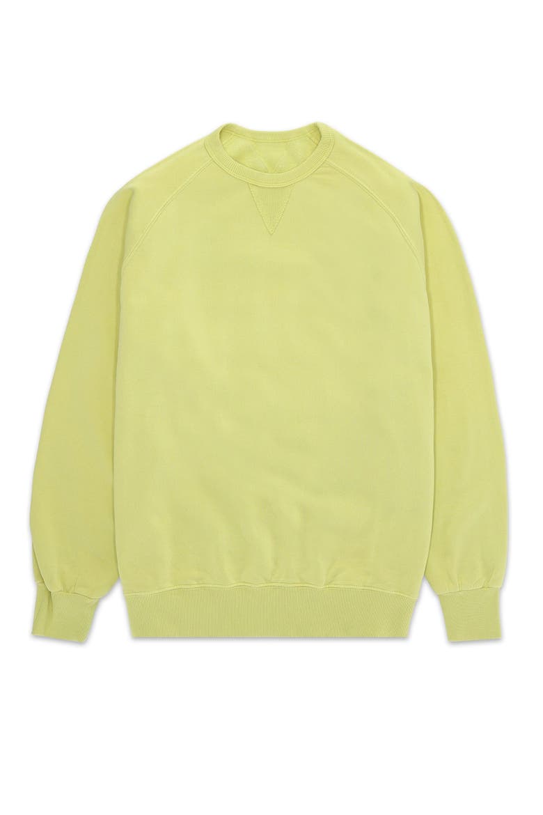 Harvard Fleece Jersey Raglan Sleeve Sweatshirt, Main, color, Lemon Yellow