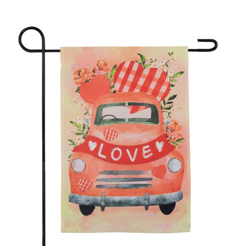 Northlight Love Banner And Vintage Car Garden Flag 12.5" X 18" In Red