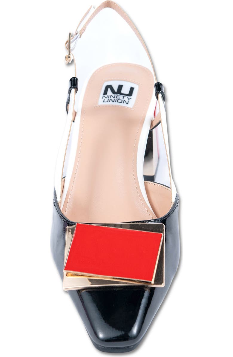 NINETY UNION Maddie Pointed Toe Slingback Pump, Alternate, color, Black Multi