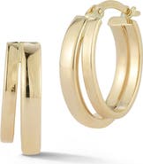 Ember Fine Jewelry 14k Gold Double Hoop Earrings