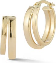 Ember Fine Jewelry 14k Gold Double Hoop Earrings