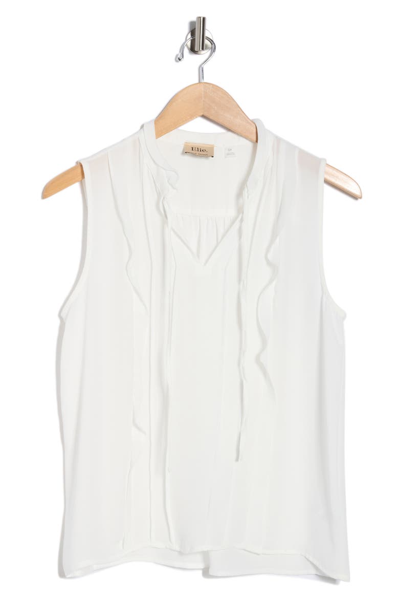 Ruffle Sleeveless Top, Alternate, color, IVORY