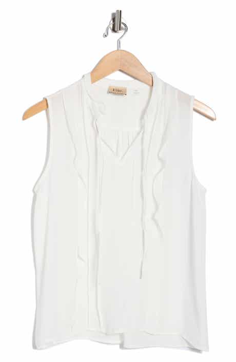 ELIE ELIE TAHARI Ruffle Sleeveless Top