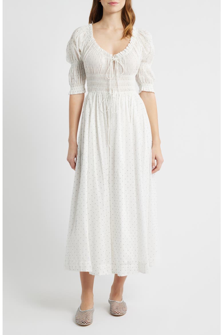 Ischia Convertible Organic Cotton Maxi Dress, Main, color, FLOCK DOT