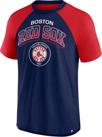 Men's Fanatics  Navy/Red Boston Red Sox Fundamentals Walk Off Raglan T-Shirt