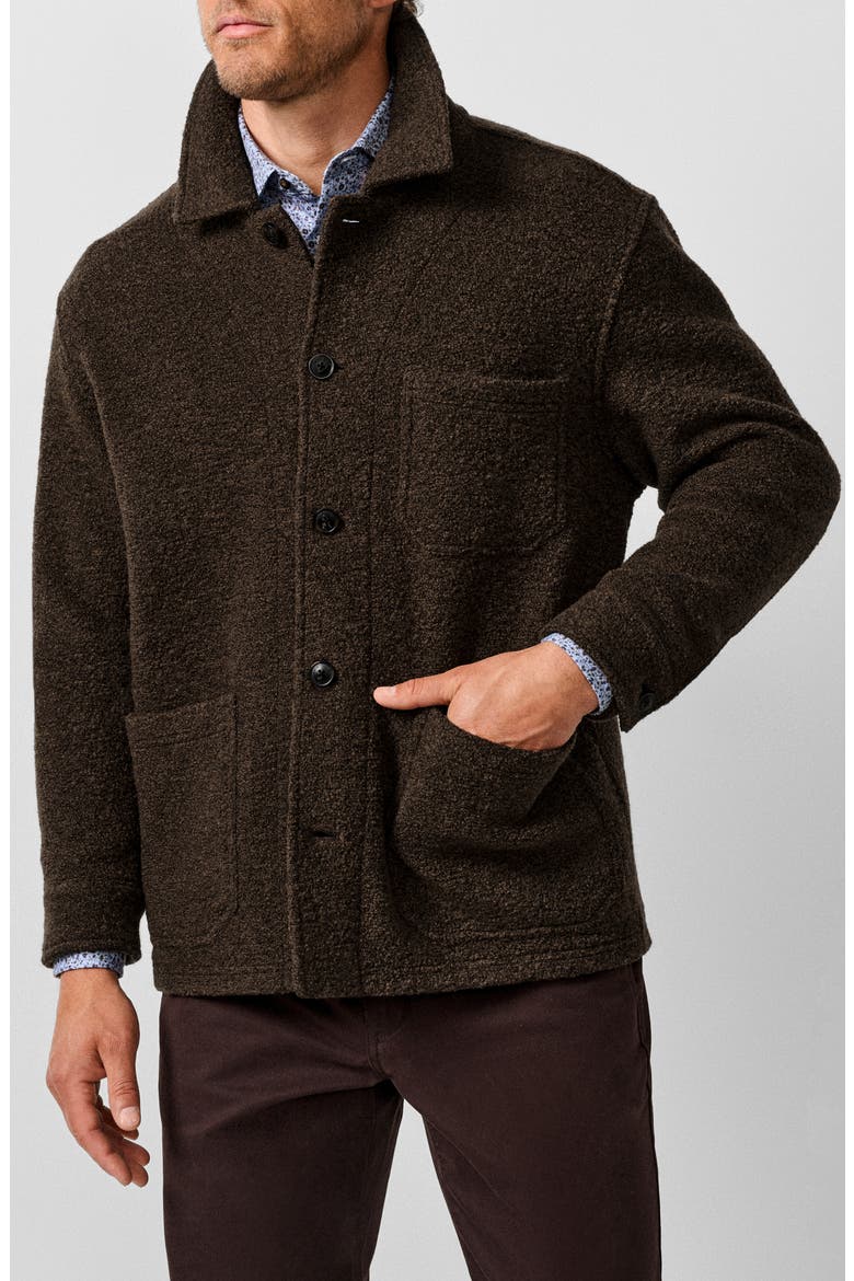 Wool & Cashmere Shirt Jacket, Alternate, color, CHOCOLATE