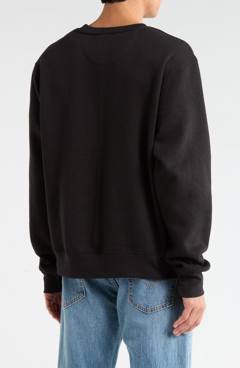 James Campbell Sierra Crewneck Fleece Sweatshirt, Alternate, color, Black