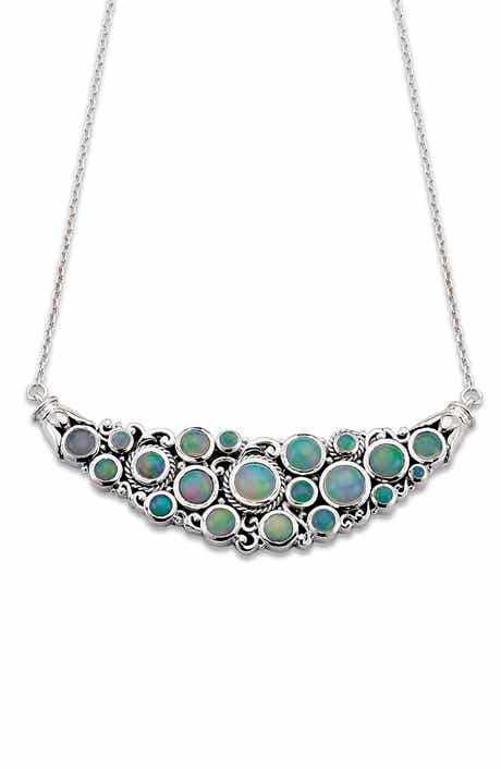 SAMUEL B. Sterling Silver Cluster Bib Necklace