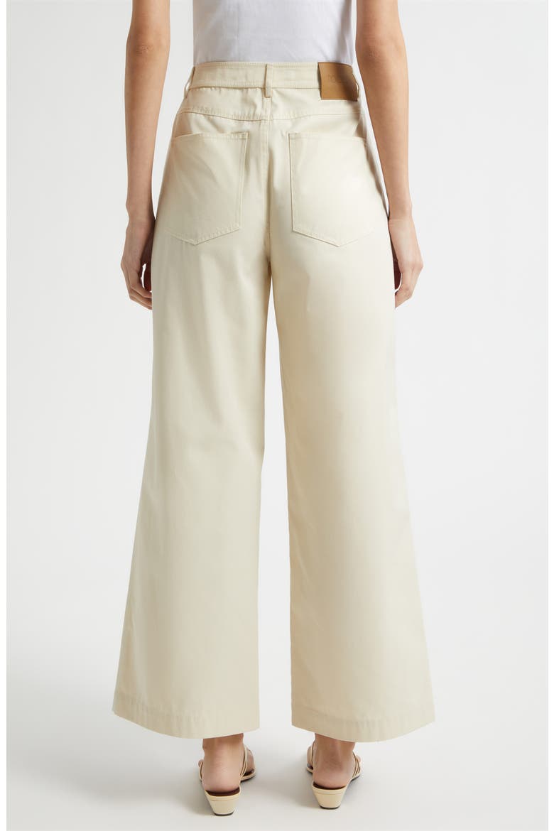Nell Cotton Twill Wide Leg Pants, Alternate, color, ALMOND
