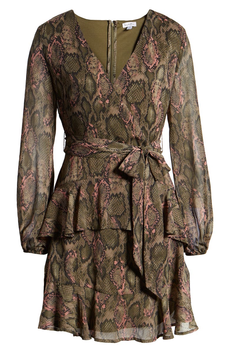 Love, Fire Tiered Wrap Dress, Alternate, color, 