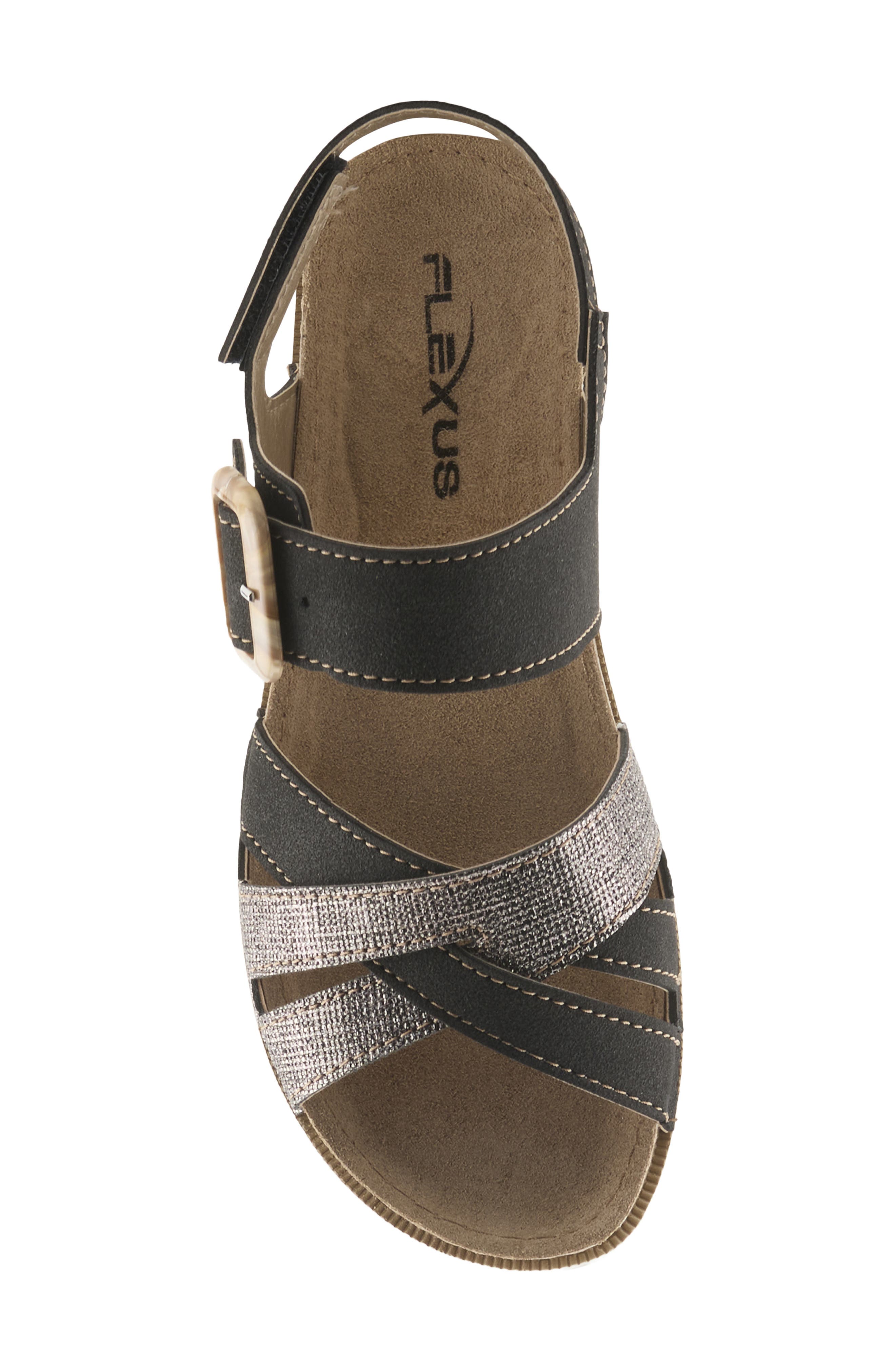 Flexus by Spring Step Cabianna Ankle Strap Sandal, Alternate, color, Black Multi
