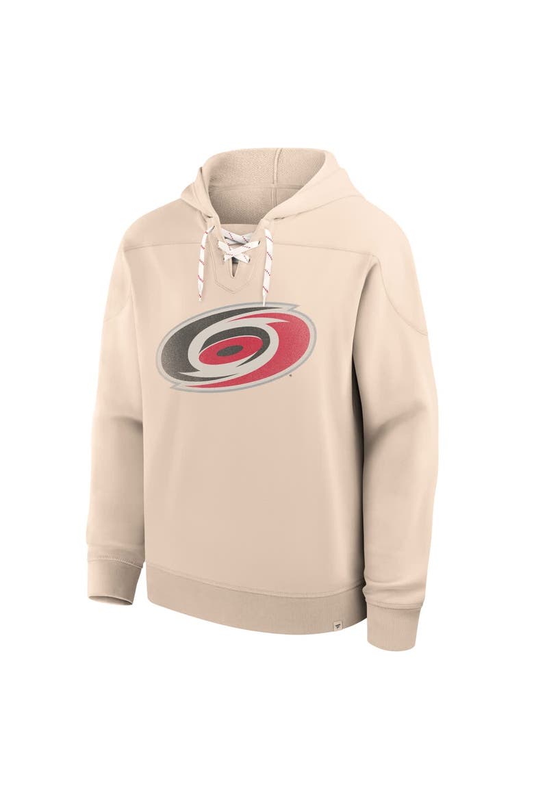 Men's Fanatics Cream Carolina Hurricanes Vintage Hoodie, Alternate, color, Cream