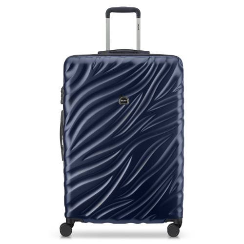 Delsey Paris Alexis Hardside 29-inch Large Checked Expandable Spinner Luggage In Navy