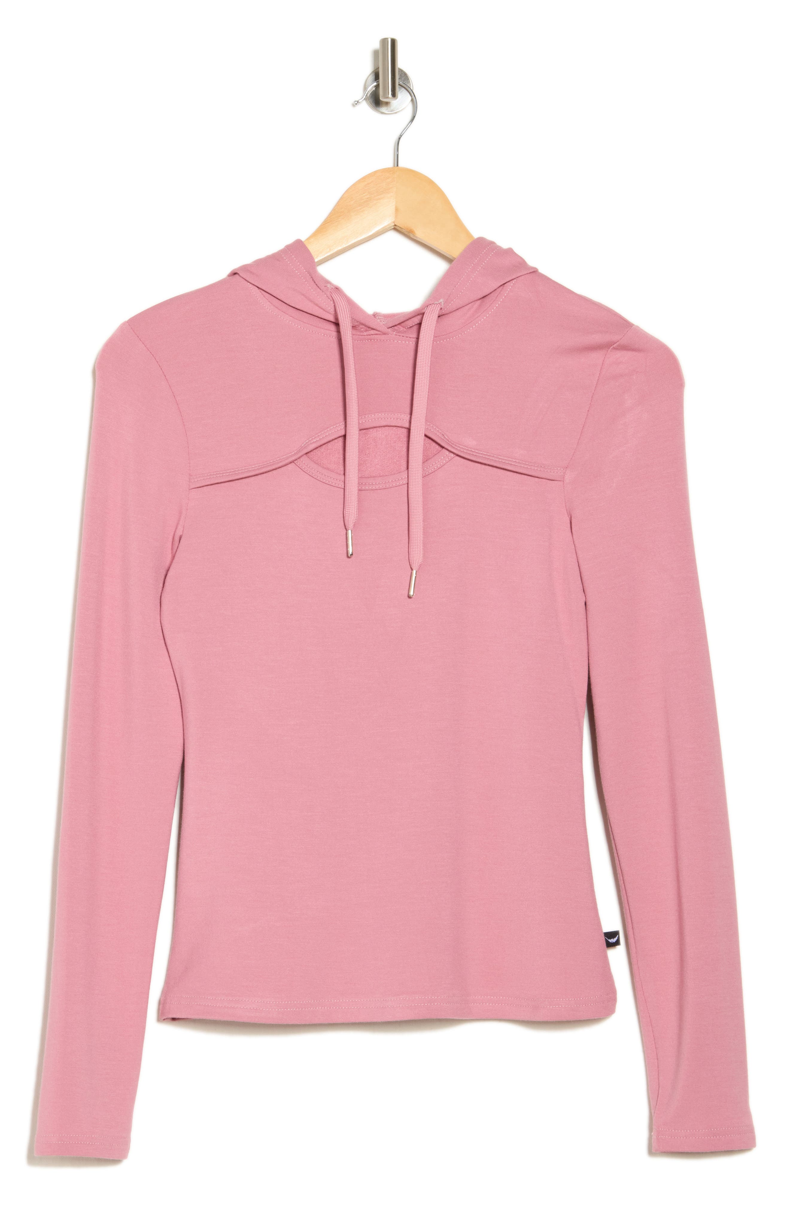Jessica Simpson Keyhole Long Sleeve Hooded T-Shirt (Women) | Nordstromrack