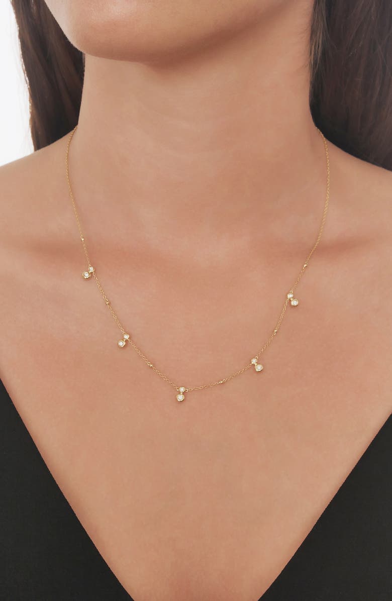 Bony Levy Monaco Diamond Station Necklace, Alternate, color,