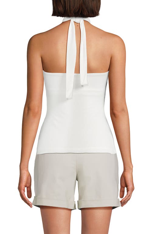 Lands' End Slender Twist Front Halter Top In White