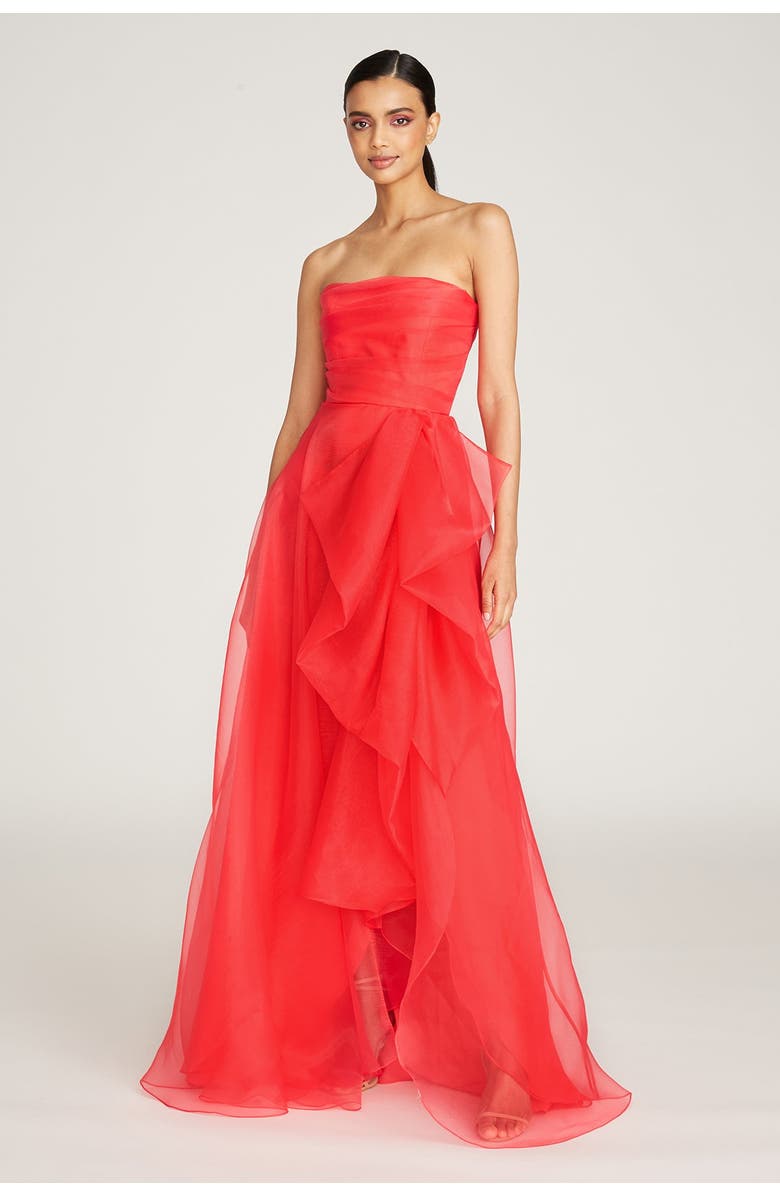 Theia Teresa Strapless Draped Gown, Alternate, color, #N/A