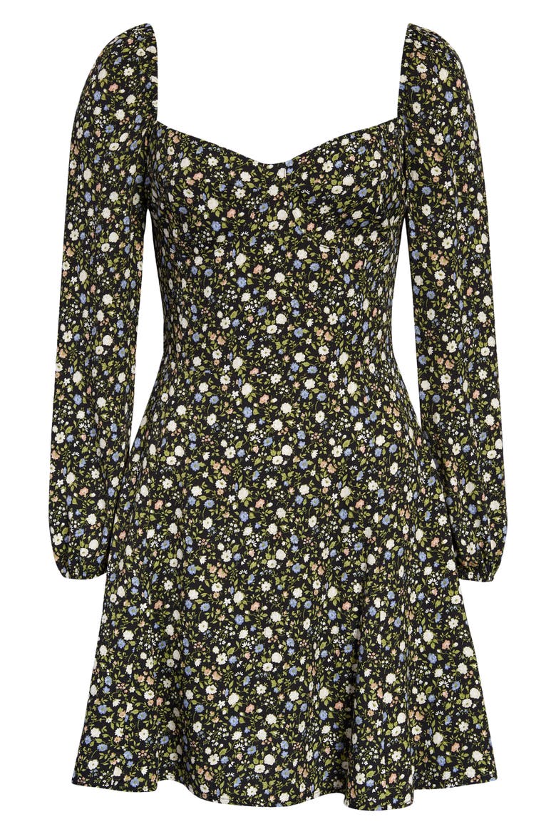 Mochi Floral Long Sleeve Dress, Alternate, color, ESPRIT