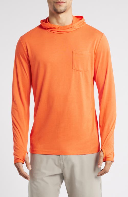 Free Fly Bamboo Lightweight Hoodie In Tigerlily In Orange