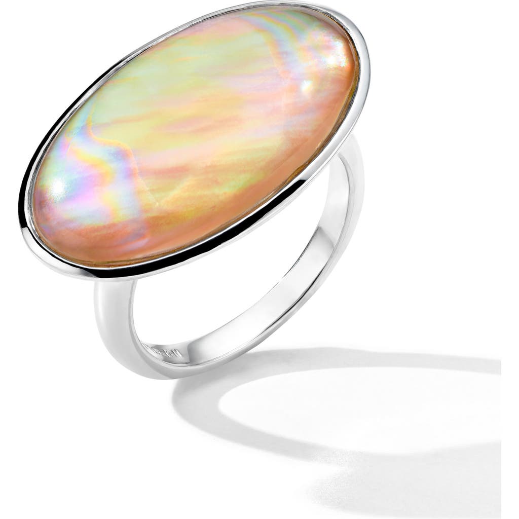 Ippolita Sterling Silver 925 Polished Rock Candy Stone Cabochon Ring In Silver Multi