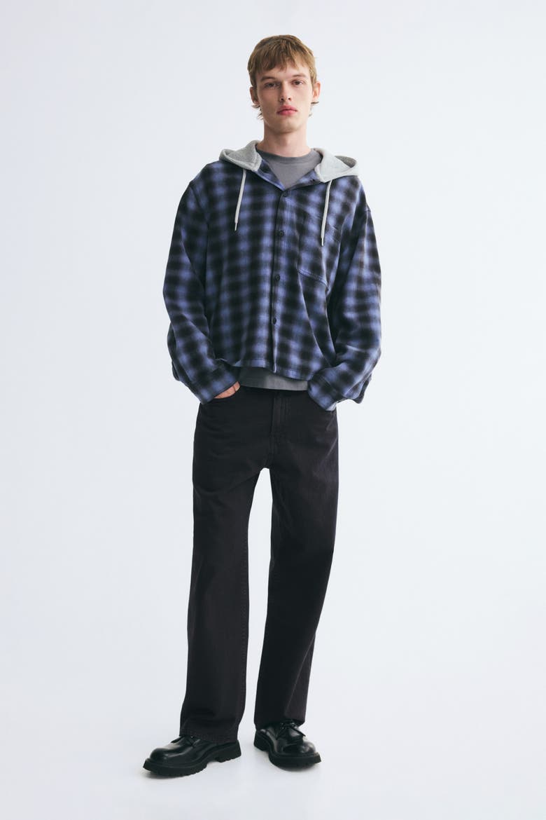 Relaxed-Fit Cotton Pants, Main, color, Denim black