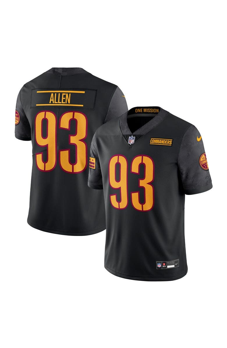 Nike Men's Nike Jonathan Allen Black Washington Commanders Alternate Vapor Untouchable Limited Jersey, Main, color, 