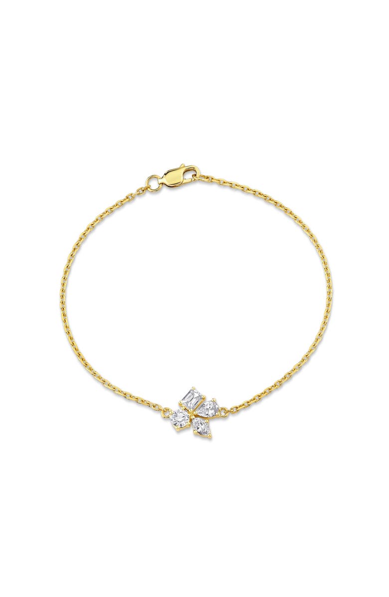 Michael M Montage Single Cluster Chain Bracelet, Main, color, Yellow Gold