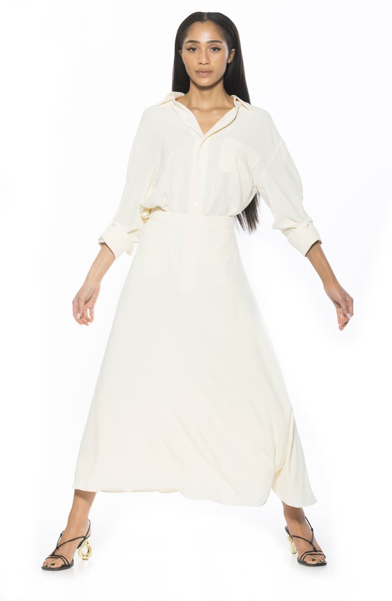 Alexia Admor Brilyn Linen Midi Skirt, Alternate, color, 