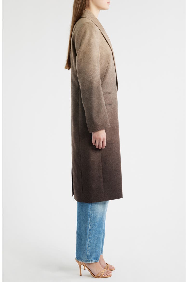 Callafis Wool Blend Car Coat, Alternate, color, BASALT OMBRE