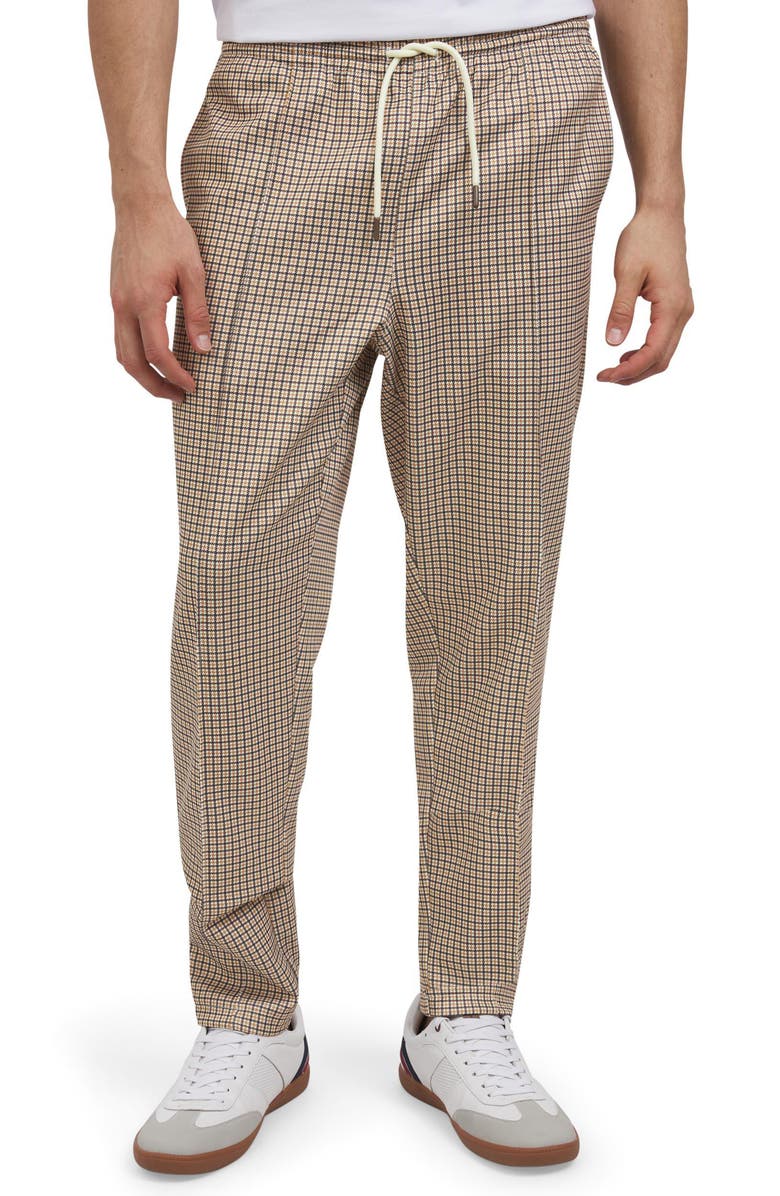 Ben Sherman Houndstooth Drawstring Track Pants, Main, color, 