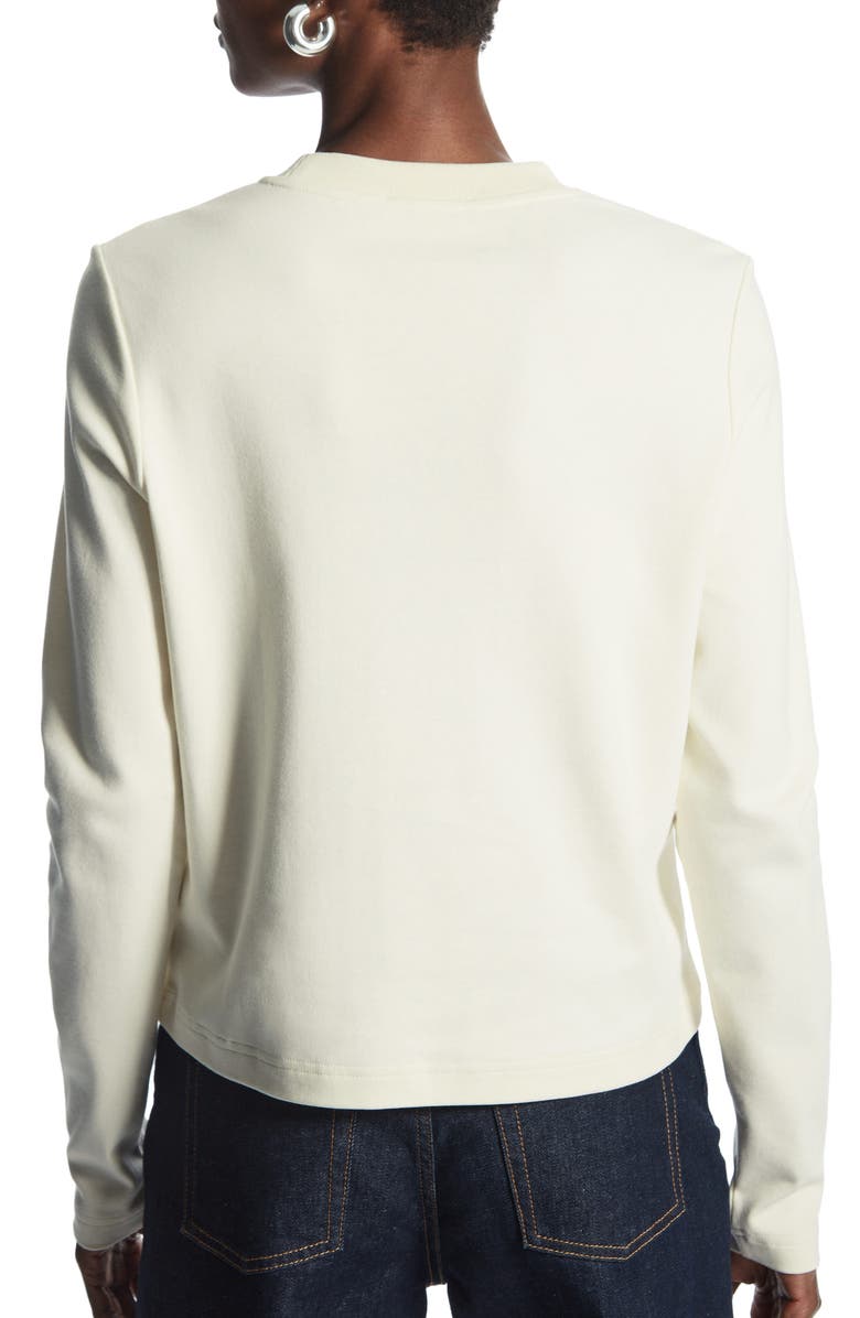 COS Slim Fit Long Sleeve Organic Cotton T-Shirt, Alternate, color, Beige Dusty Light