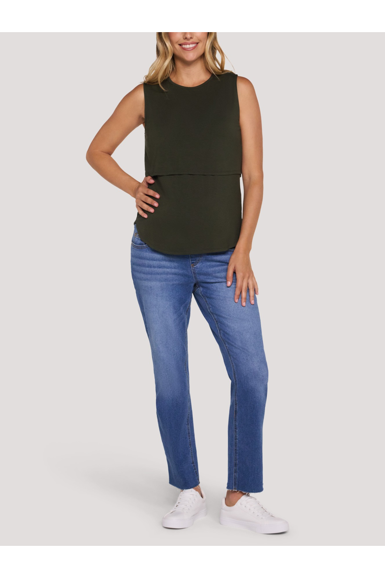 Sleeveless Nursing Maternity Top, Alternate, color, Deep Depths