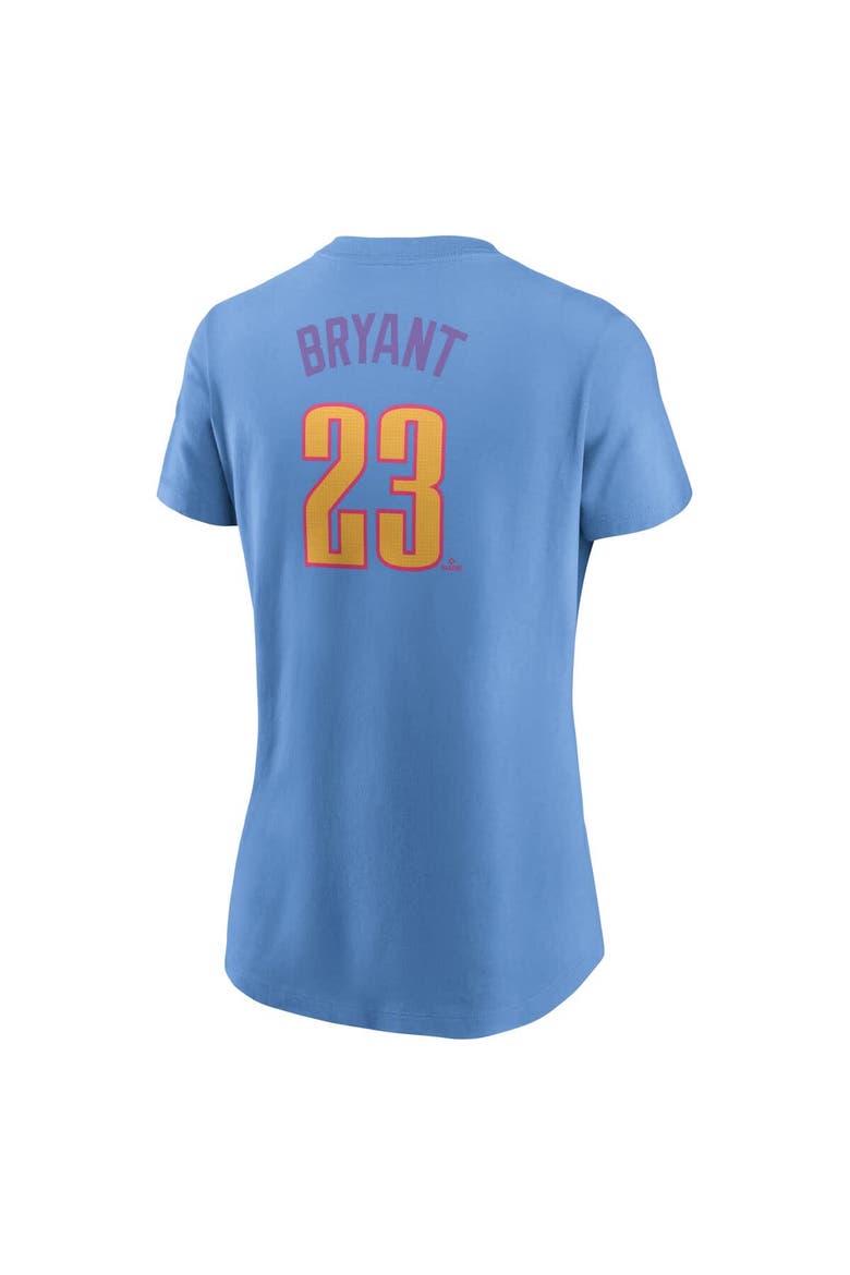 Women's Nike Kris Bryant Light Blue Colorado Rockies 2025 City Connect Fuse Name & Number T-Shirt, Alternate, color, Light Blue
