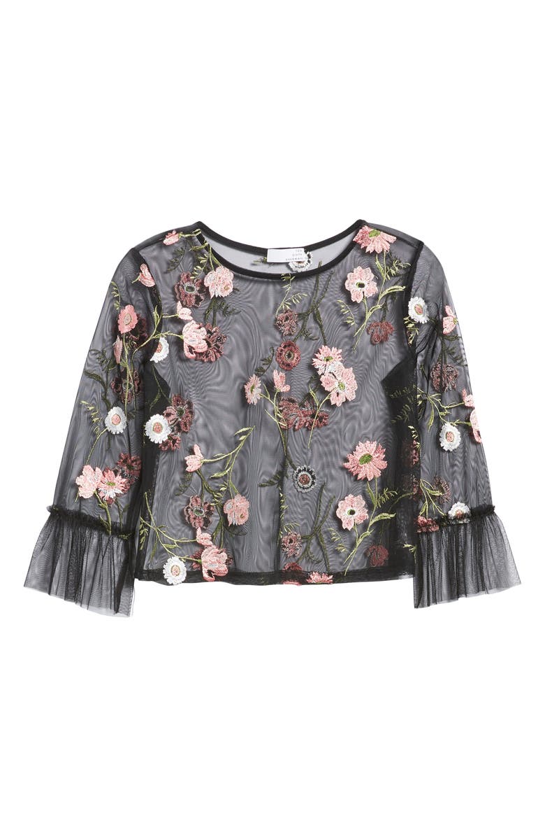 Ten Sixty Sherman Embroidered Mesh Top, Alternate, color, 