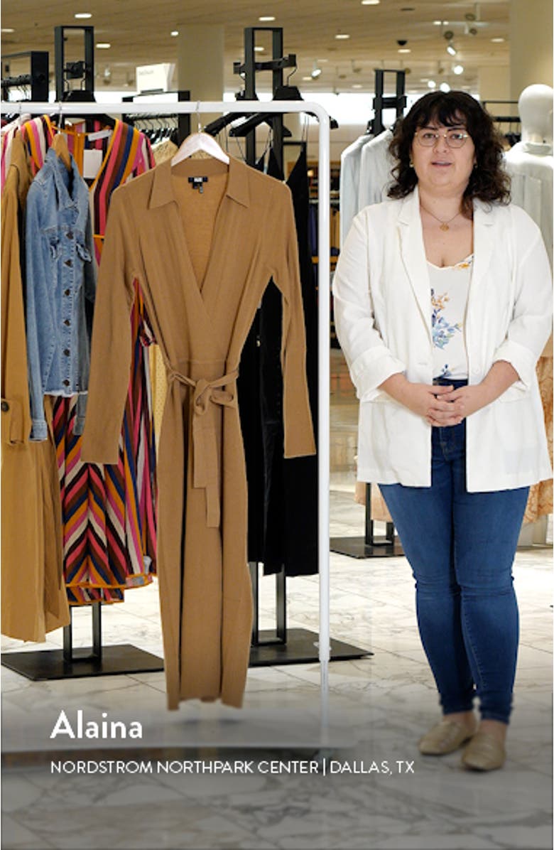 Carmen Belted Long Sleeve Sweater Dress, sales video thumbnail