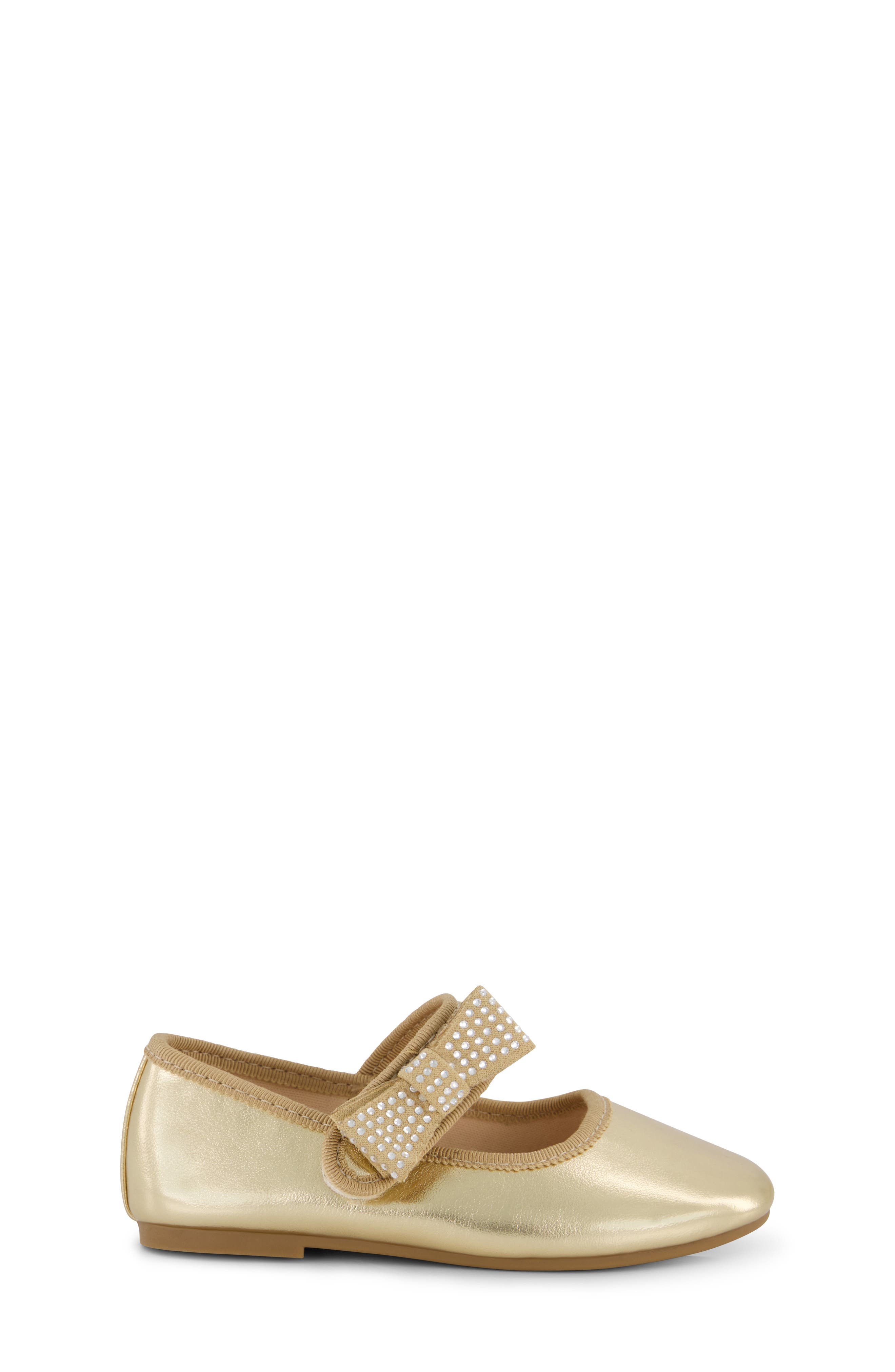Kids' Amy Crystal Mary Jane Flat, Alternate, color, GOLD