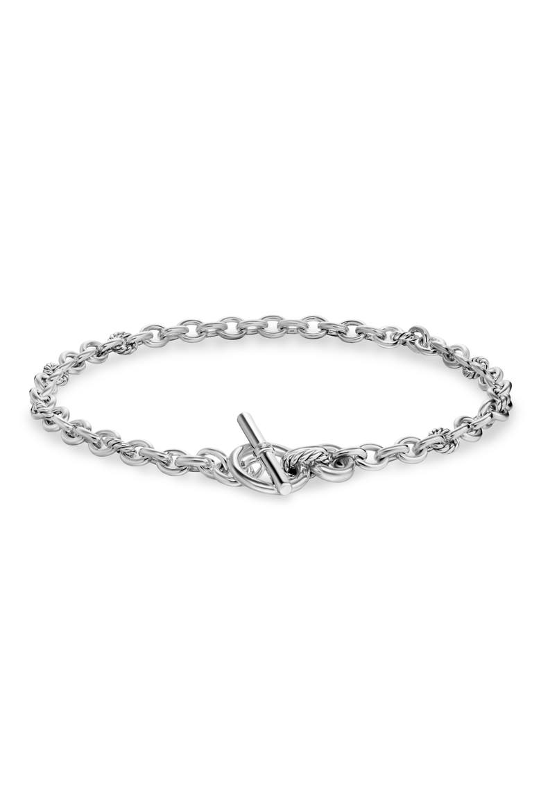 DY Mercer® Toggle Chain Necklace in Sterling Silver with Diamonds, 8mm, Alternate, color, DIAMOND/ SILVER