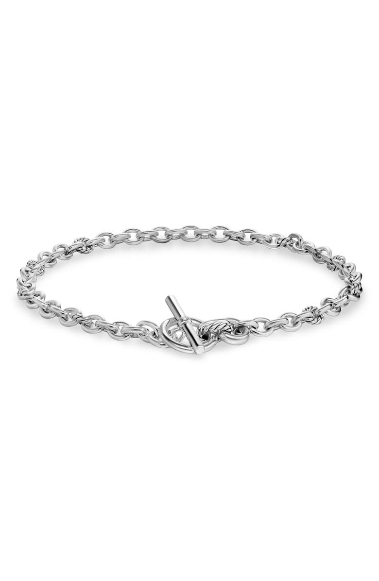 David Yurman DY Mercer<sup>®</sup> Toggle Chain Necklace in Sterling Silver with Diamonds, 8mm, Alternate, color, Diamond/ Silver