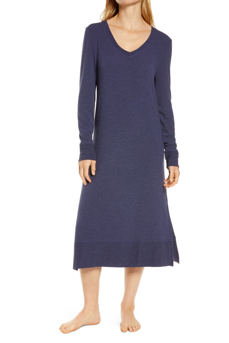Feather Soft Nightgown, Main, color, NAVY