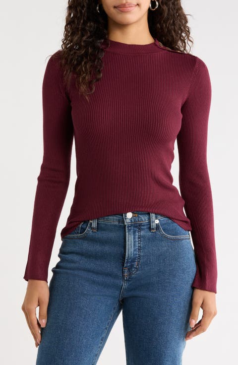 Button Detail Rib Top