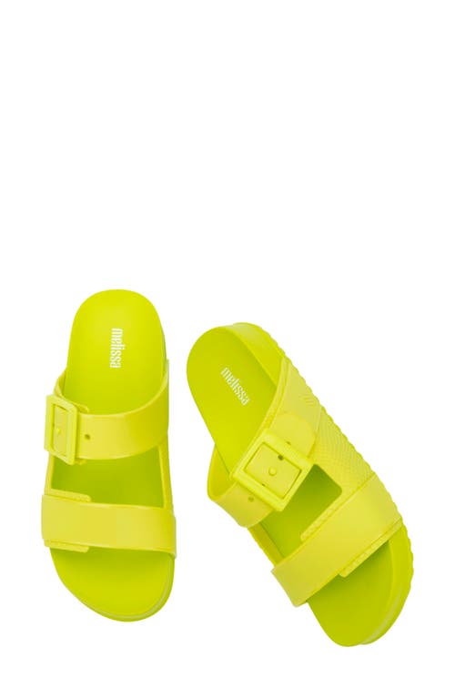Melissa Cozy Connection Green Jelly Slide Sandals In Green