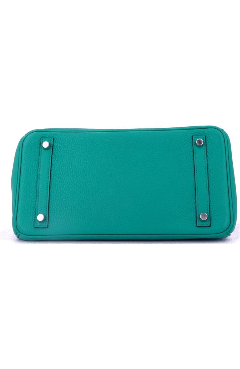 Pre-Owned Hermes Birkin Handbag Blue Clemence with Palladium Hardware 30, Alternate, color, Bleu Paon