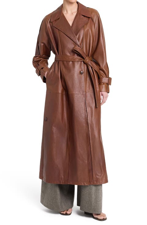 Unfinished Business Leather Trench Coat