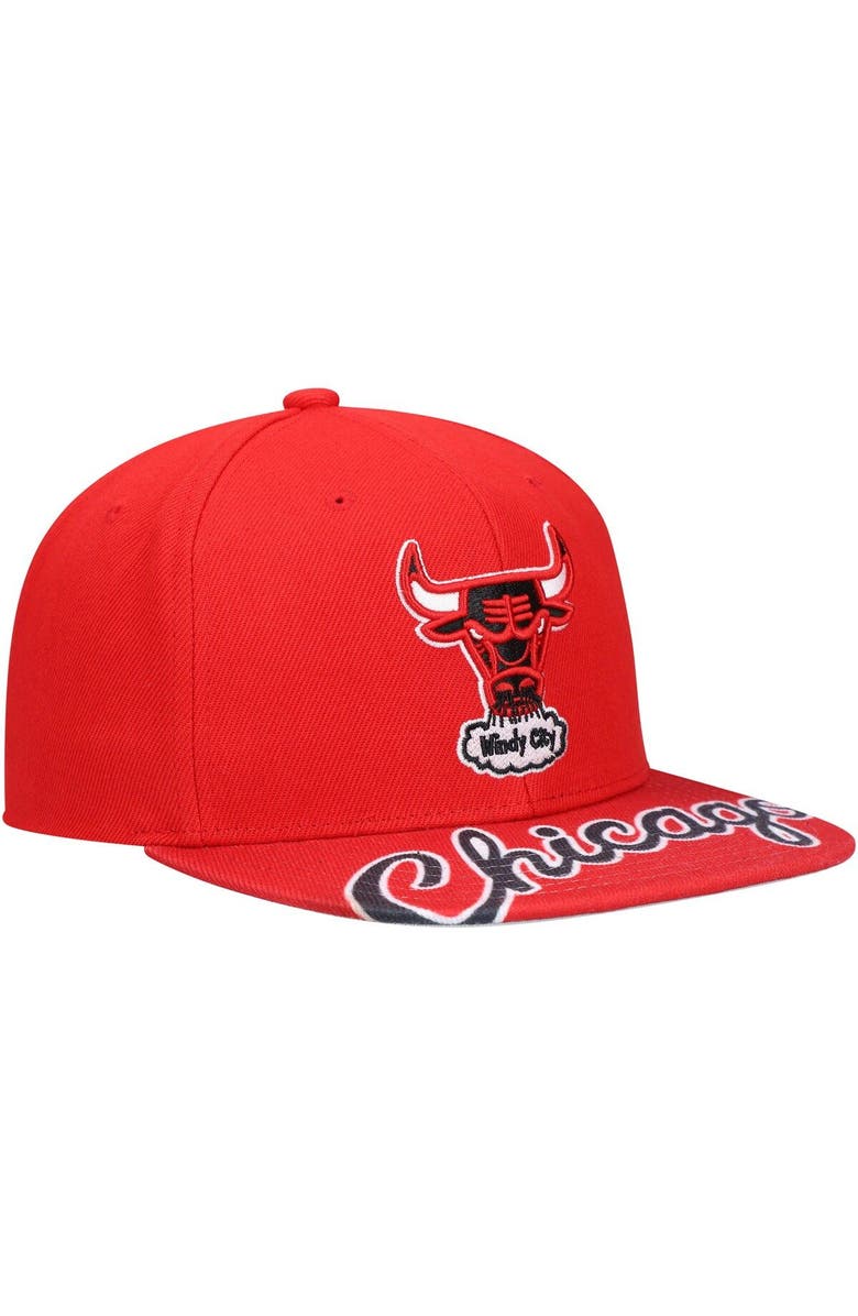 Mitchell & Ness Men's Mitchell & Ness Red Chicago Bulls Hardwood Classics Swingman Pop Snapback Hat, Alternate, color,