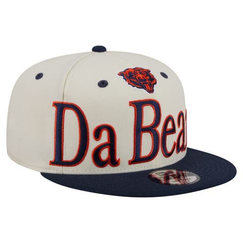 Men's New Era Cream Chicago Bears Oversized Slogan 9FIFTY Snapback Hat