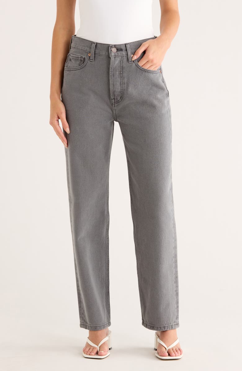 ÉTICA Tyler High Waist Straight Leg Jeans, Main, color, Moonstone