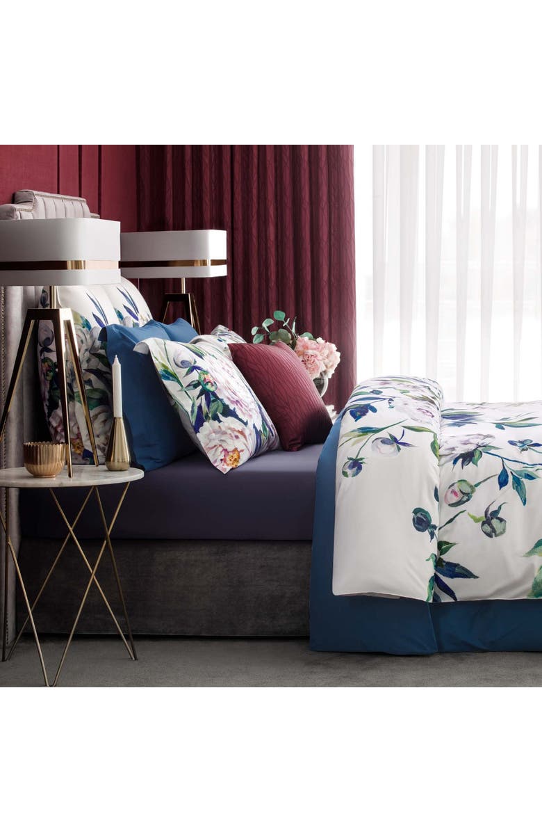 Togas Peonia Flat Sheet, Alternate, color, Purple