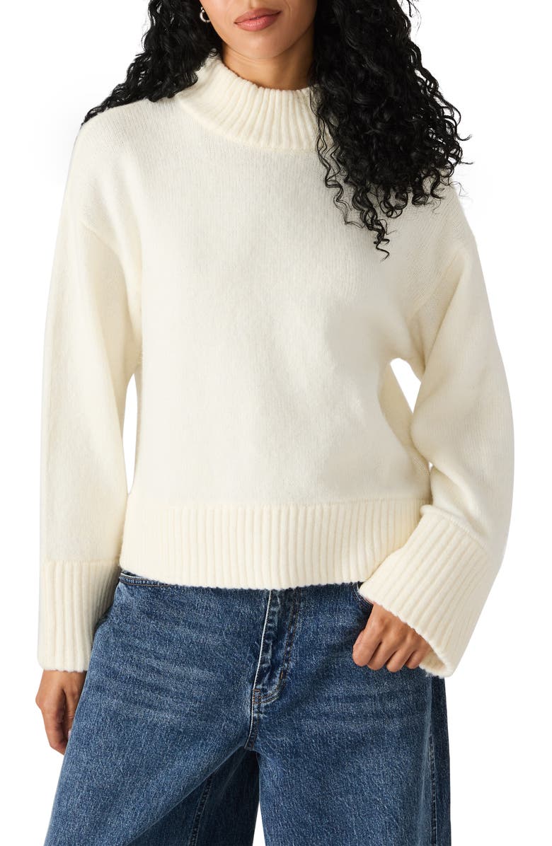 Steve Madden Ivi Mock Neck Sweater, Main, color, Cream